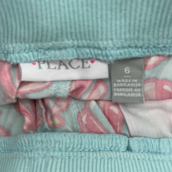 Children's Place Pink Green Seashell Shorts Size 6 Girl's - Picture 2 of 5